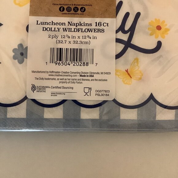 Dolly Parton Party Set– Napkins & Plates, What Would Dolly Do. New In Package - Picture 5 of 5